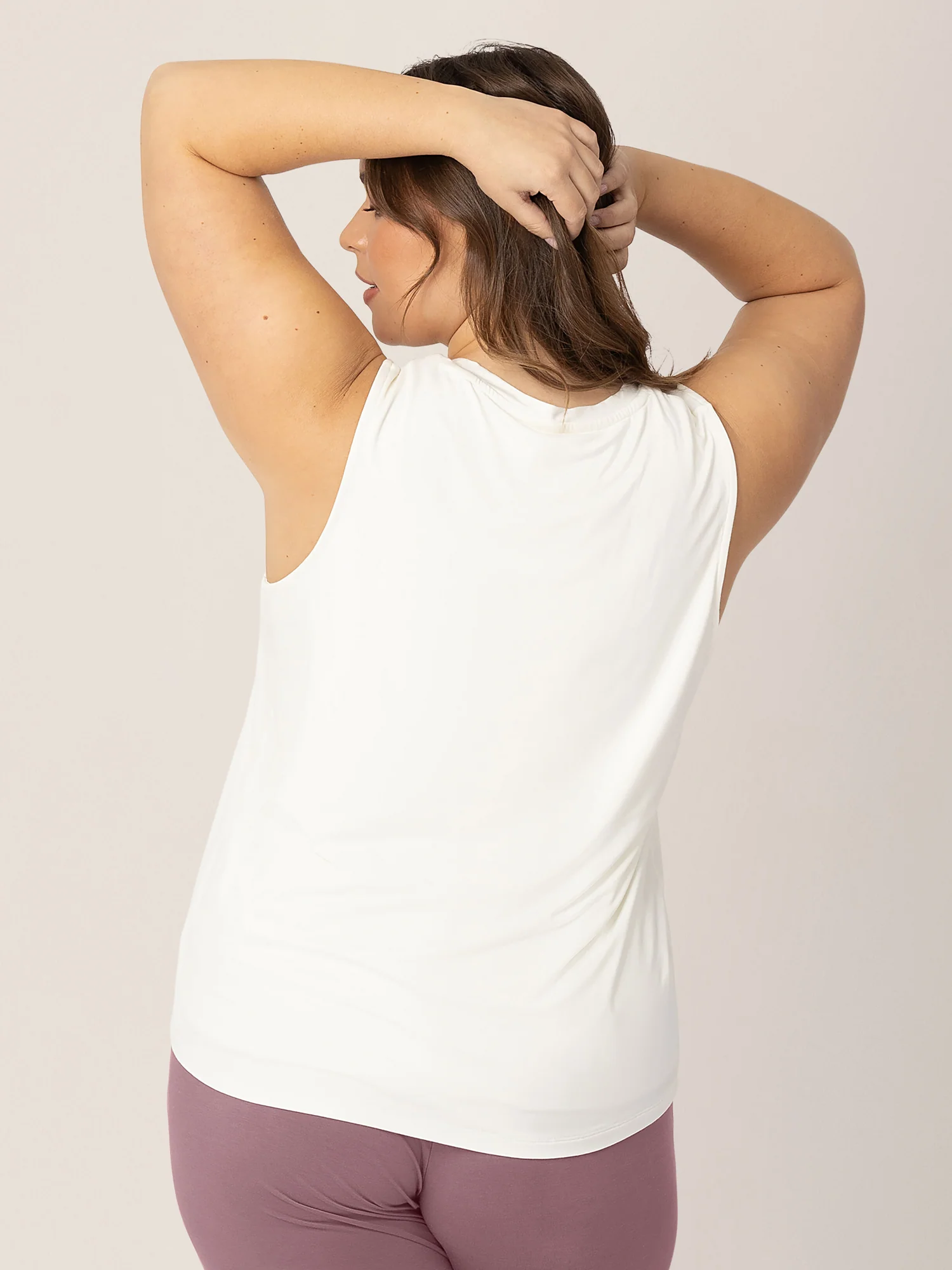 Bamboo Maternity & Nursing Tank | White - Image 3