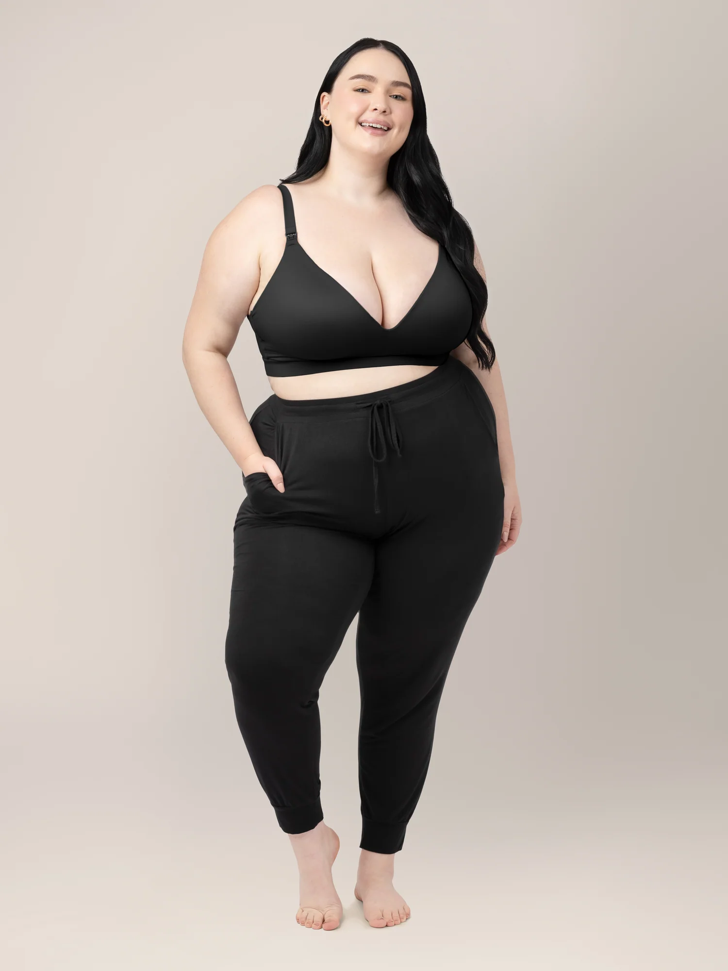 Minimalist Maternity & Nursing Bra | Black - Image 3