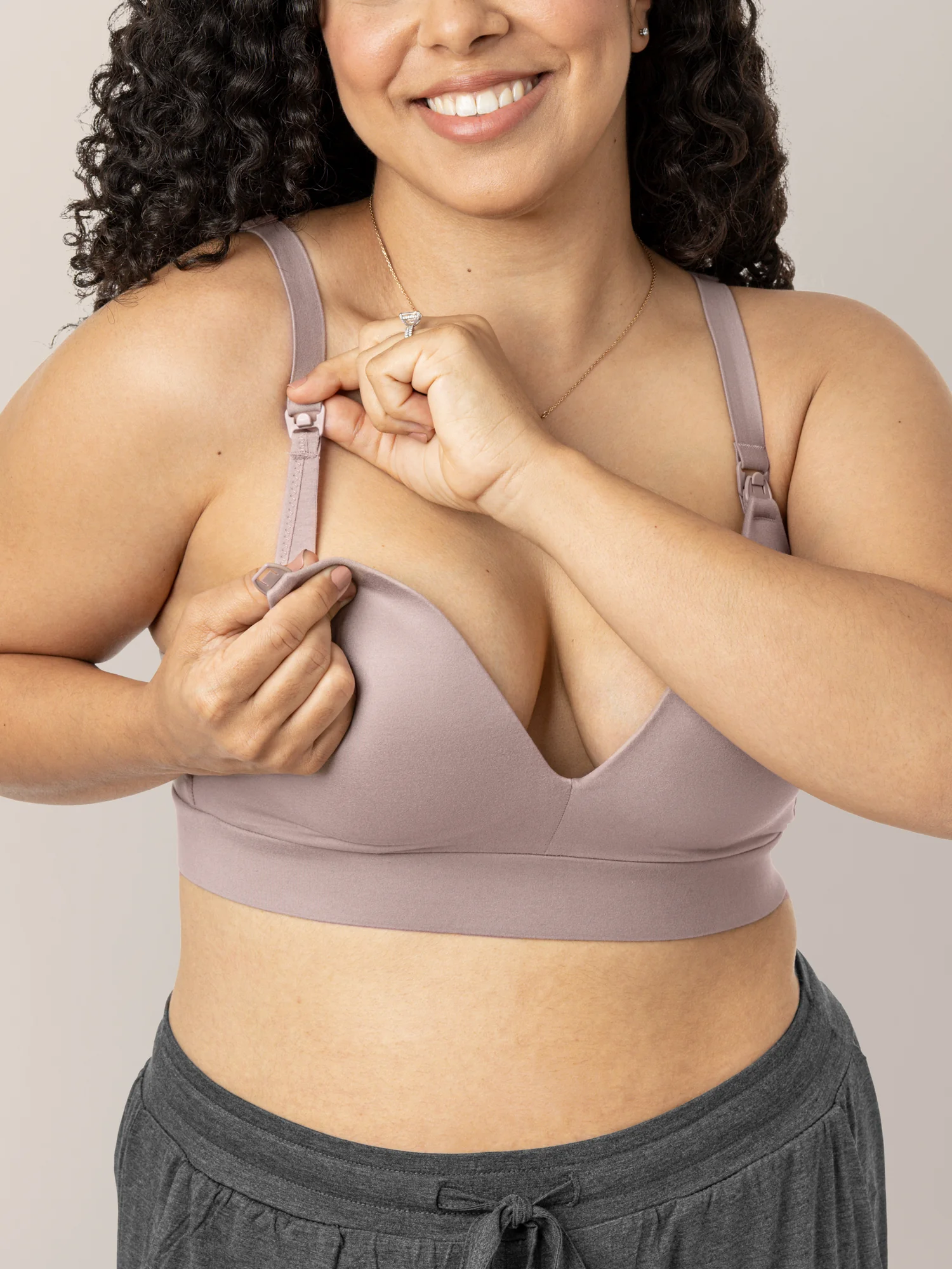 Minimalist Maternity & Nursing Bra | Lilac Stone - Image 5