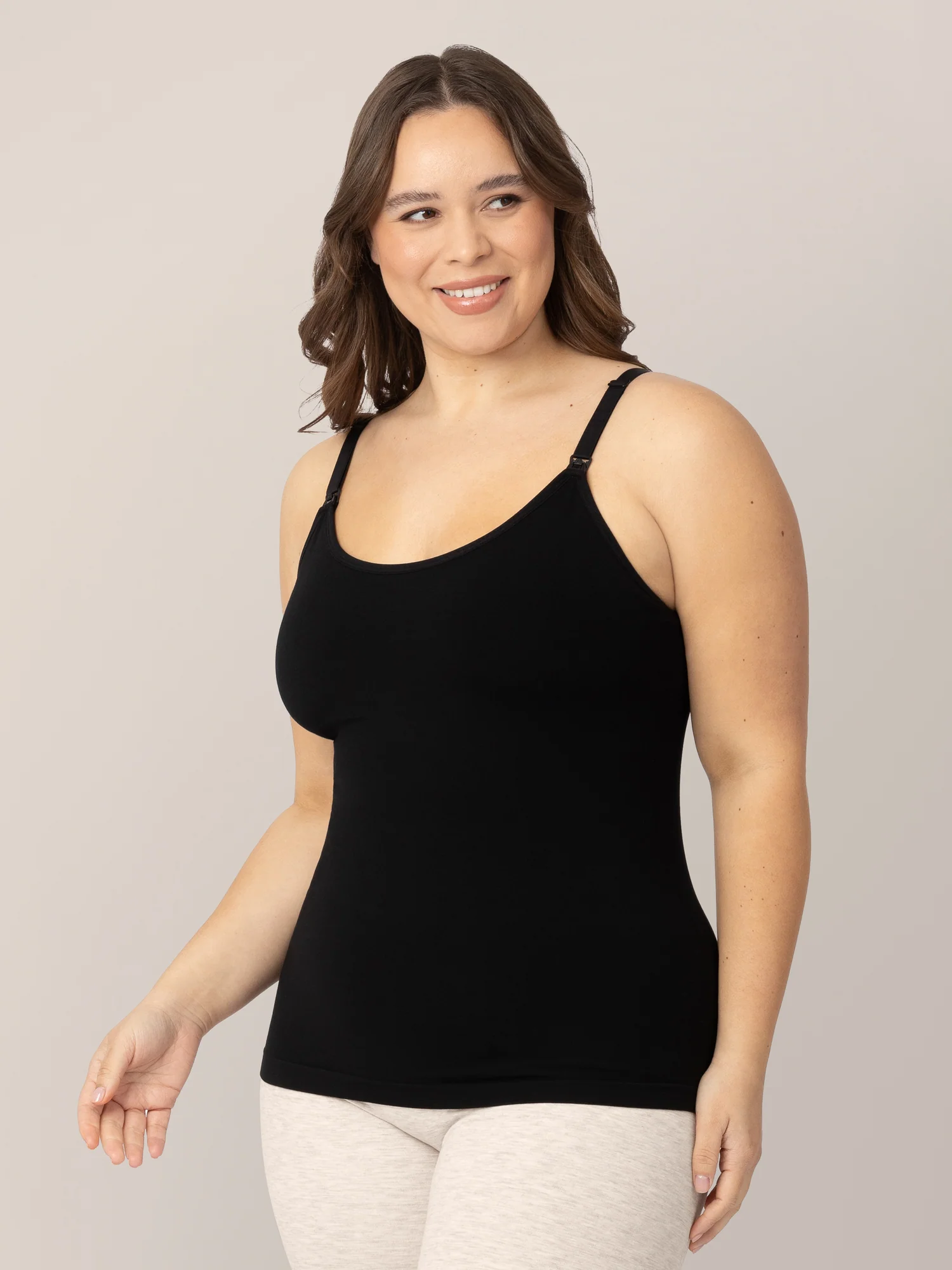 Sublime® Bamboo Nursing Cami Two-Pack | Black - Image 4