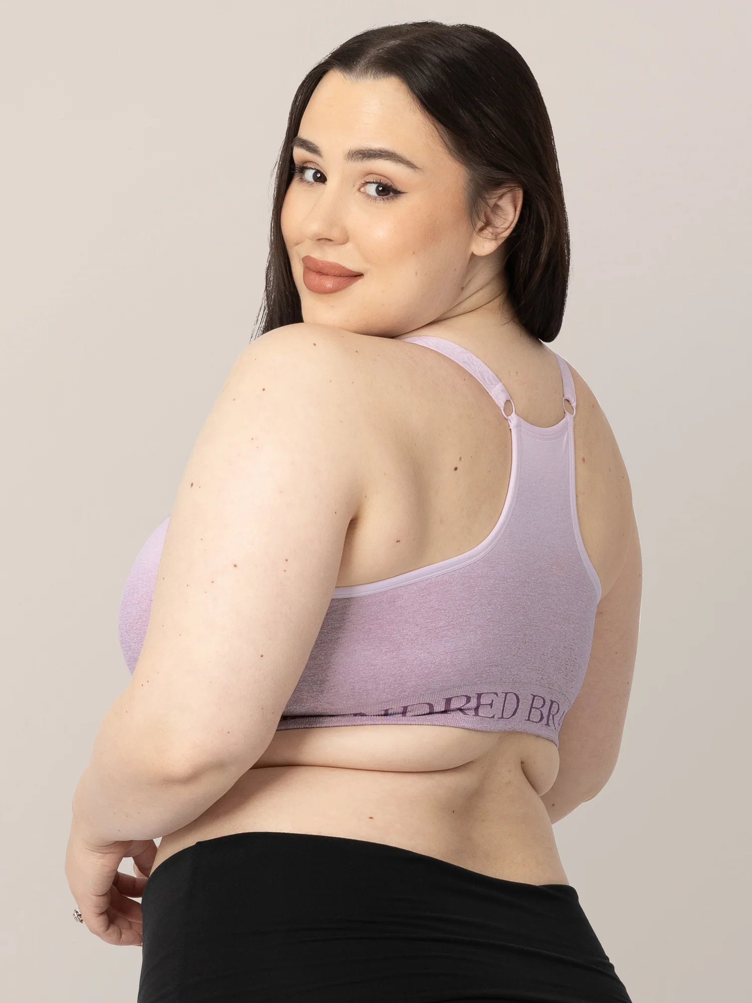Sublime® Hands-Free Pumping & Nursing Sports Bra | Ombre Purple - Image 5