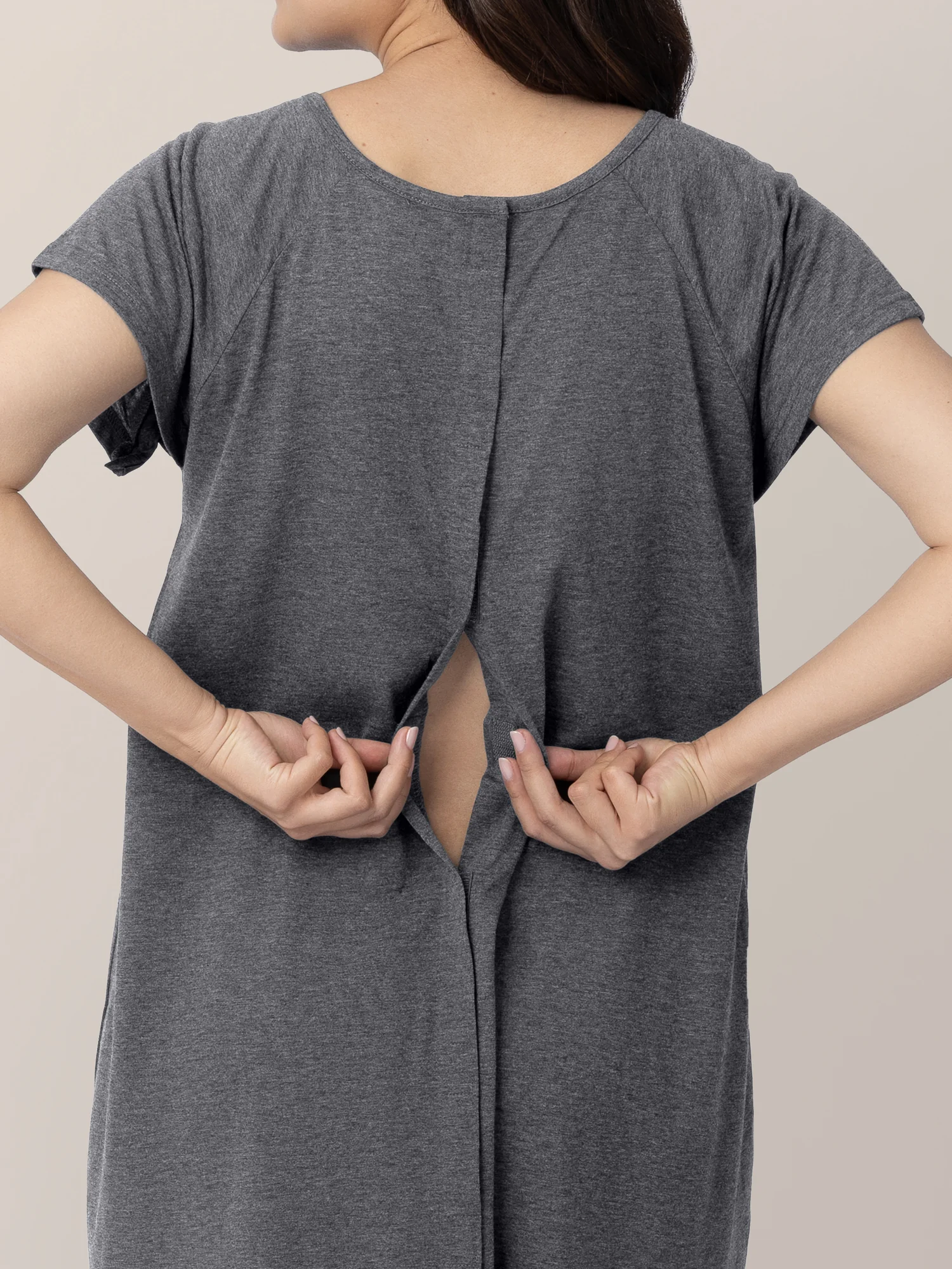 Universal Labor & Delivery Gown | Grey Heather - Image 6