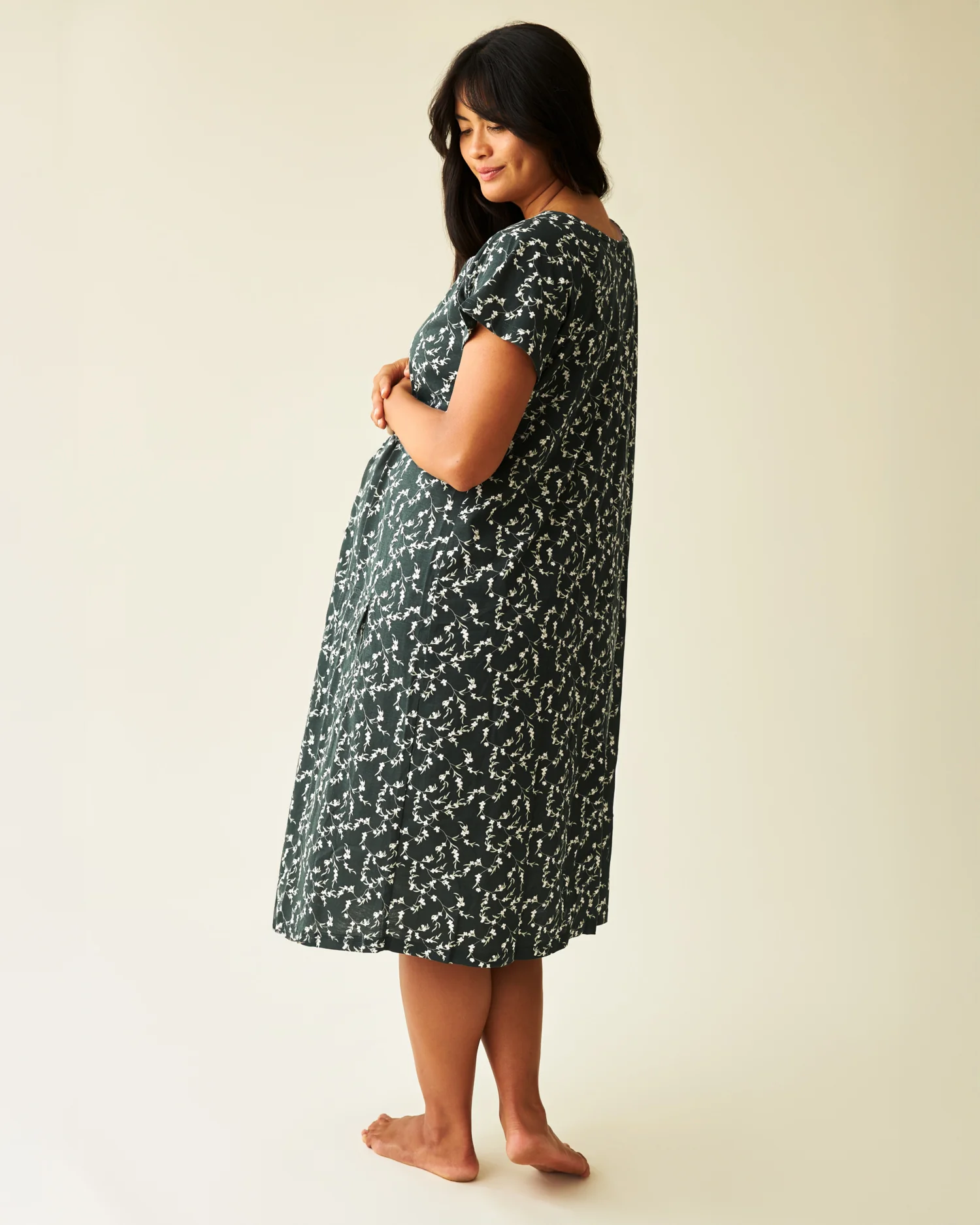 Universal Labor & Delivery Gown | Evergreen Blossom - Image 3